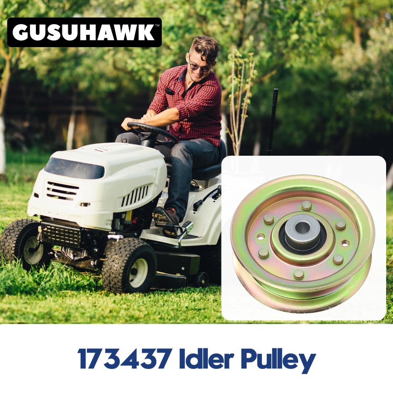 GUSUHAWK 532173437 Pulley Replace Craftsman 165888, 131494, 173437, 173438, Husqvarna 532173438, 532165888, 597025001 for Craftsman LT1000, LT2000, Husqvarna YTH1542XP, YTH18542 Lawn Tractors - Image 2
